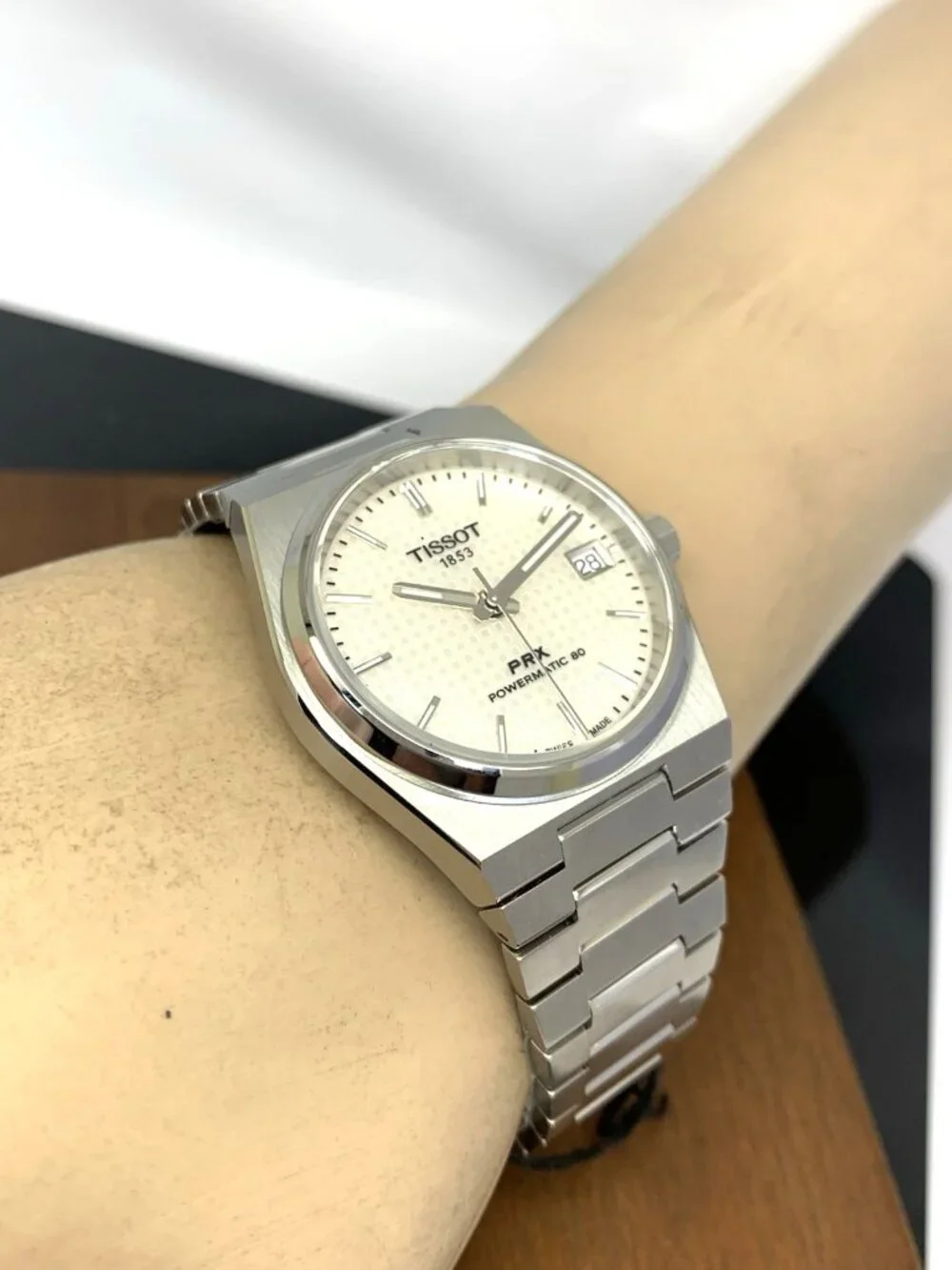 Tissot PRX Unisex Watch Swiss Automatic Mother of Pearl Dial 35mm T1372071111100